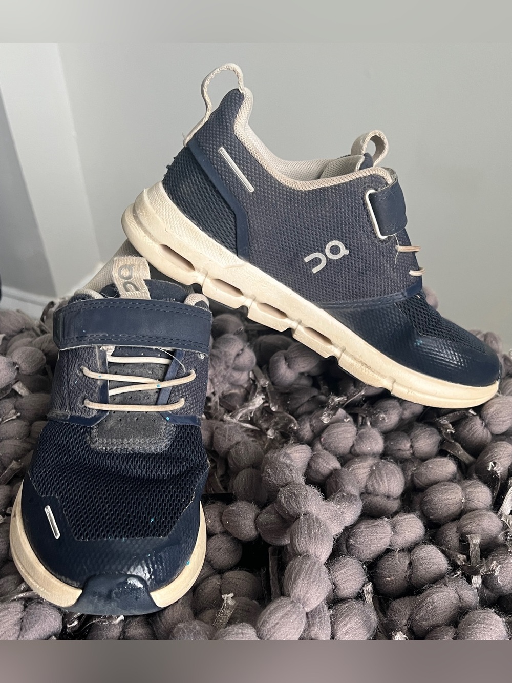 On Cloud Cloudplay Kids Blue Gray Athletic School Casual Walking Sneakers 12.5 K
